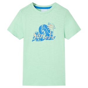 vidaXL T-shirt til b&oslash;rn str. 128 lysegr&oslash;n