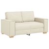 vidaXL Sofa 2 pcs Beige 220 x 80 x 84 cm Linned-blandet stof