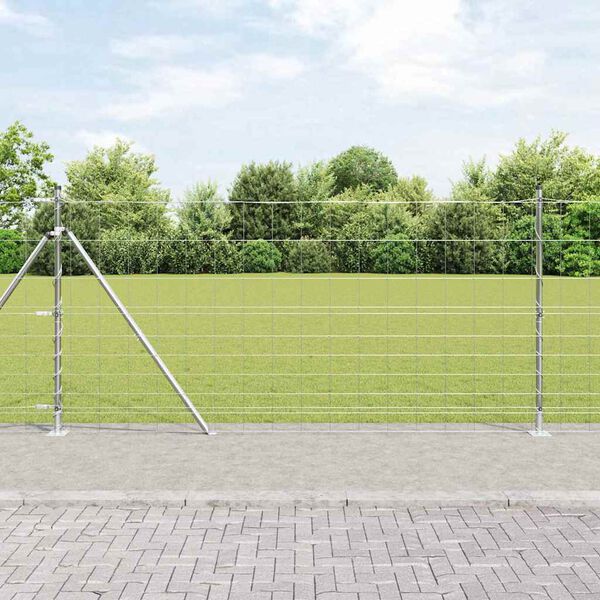 vidaXL Hegnspæl Galvaniseret 25 x 1,2 m Stål