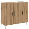 vidaXL Sideboard Artisan Egetr&aelig; 90 x 32,5 x 80 cm Konstrueret tr&aelig;
