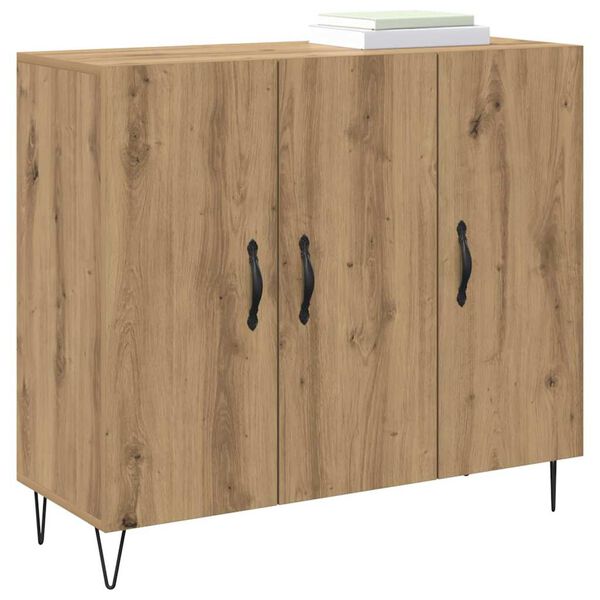 vidaXL Sideboard Artisan Egetr&aelig; 90 x 32,5 x 80 cm Konstrueret tr&aelig;