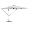vidaXL Roma Parasol Beige 286 x 285 x 270 cm Aluminium og Polyester