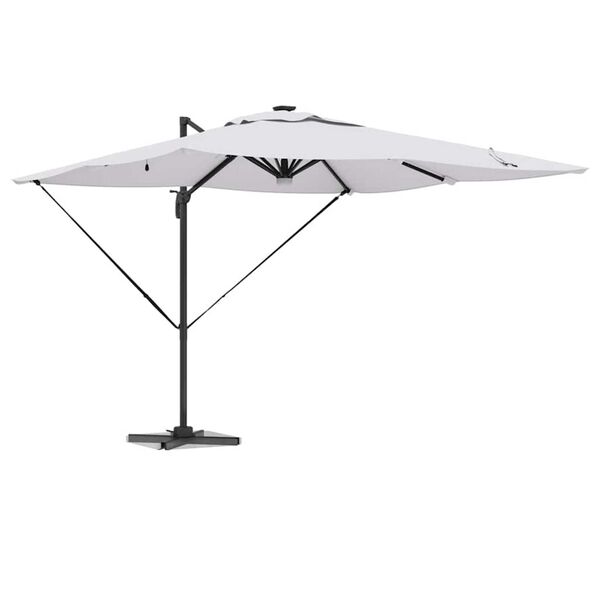 vidaXL Roma Parasol Beige 286 x 285 x 270 cm Aluminium og Polyester