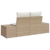 vidaXL Havemøbelsofa Beige 123 x 62 x 69cm polyrattan