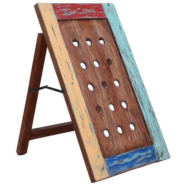 vidaXL vinreol til 15 flasker 47x28x78 cm massivt genbrugstr&aelig;