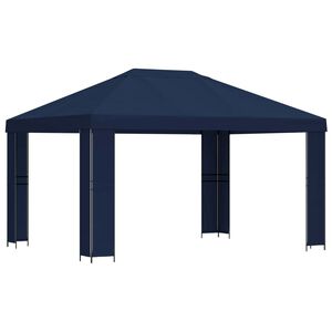 vidaXL Pavillon 4 &times; 3 m Bl&aring; Polyester og St&aring;l 190 gsm