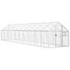 vidaXL voliere 1,79x10x1,85 m aluminium s&oslash;lvfarvet