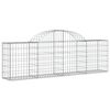 vidaXL buede gabionkurve 10 stk. 200x30x60/80 cm galvaniseret jern
