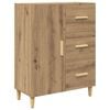 vidaXL Sideboard Artisan Egetr&aelig; 34 x 69,5 x 90 cm Konstrueret tr&aelig;