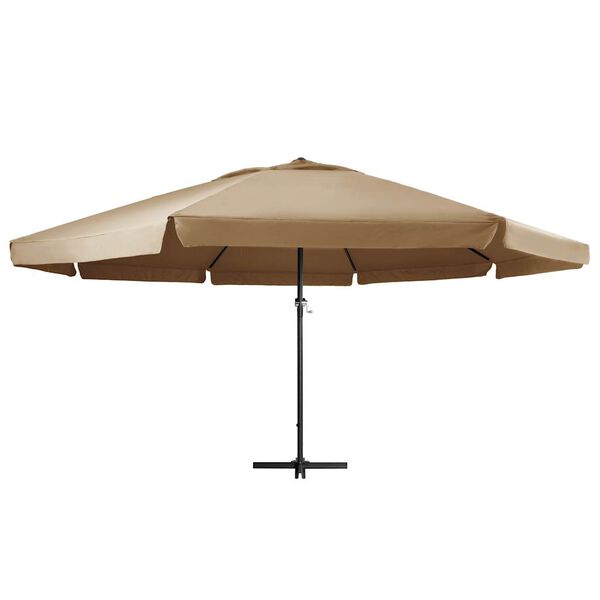 vidaXL haveparasol med aluminiumstang 600 cm gråbrun