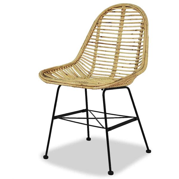 vidaXL spisebordsstole 4 stk. naturligt rattan