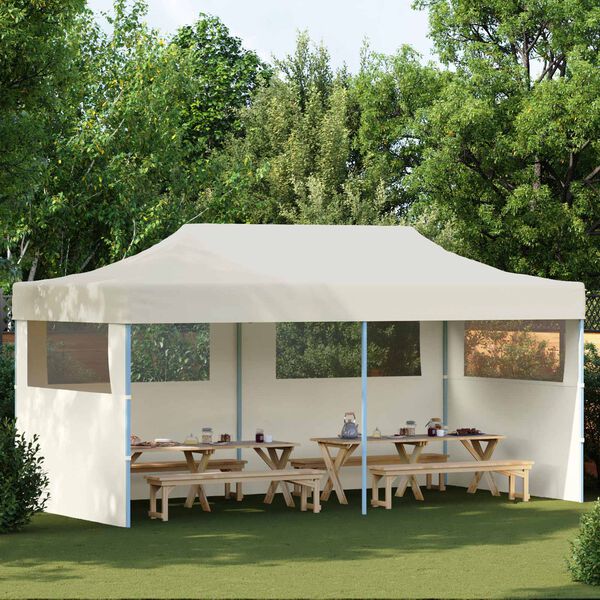 vidaXL Party Tent Creme 291 x 580 x 315 cm Oxford stof