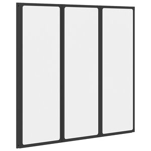 vidaXL Brusev&aelig;g Sort 120 x 2 x 117 cm Aluminium og PP