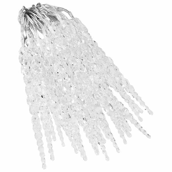 vidaXL lyskæde istapper 40 stk. m. fjernbetjening akryl varm hvid