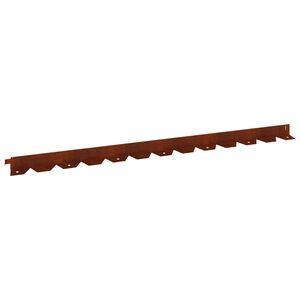 vidaXL Pl&aelig;nekant 10 stk. 102 x 4 x 4 cm St&aring;l Rusten