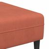 vidaXL Sofa med pude R&oslash;d orange 250 x 188 x 76 cm Velourstof
