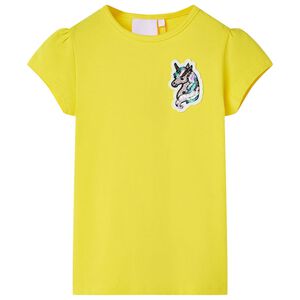 T-shirt til b&oslash;rn str. 140 lysegul