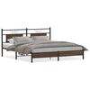 vidaXL sengeramme uden madras 183x213 cm konstrueret tr&aelig; brunt eg