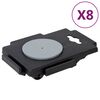 vidaXL m&oslash;belhunde 8 stk. med 8 hjul 150 kg polypropylen sort