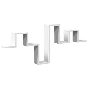 vidaXL v&aelig;ghylde 104,5x10x43 cm konstrueret tr&aelig; hvid