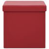 vidaXL foldbar opbevaringspuf PVC vinrød
