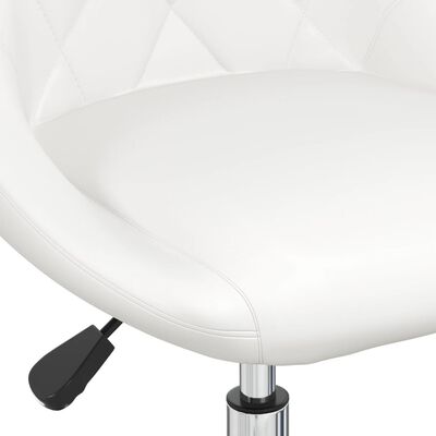 vidaXL drejelige spisebordsstole 4 stk. kunstlæder hvid