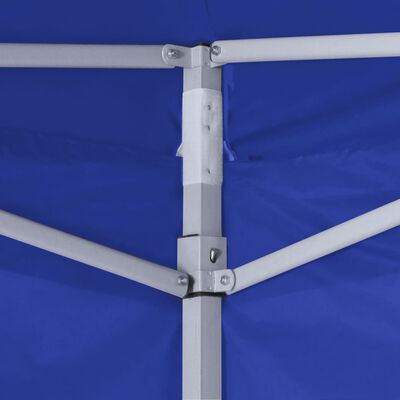 vidaXL foldbart festtelt med 4 sidevægge 2 x 2 m stål blå