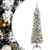 vidaXL Kunstigt juletr&aelig; Hvid 210 cm PVC og metal og plast