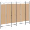 vidaXL 6-Paneler Rumdeler Beige 240 x 180 cm Stof