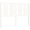 vidaXL sengeramme med sengegavl Small Double massivt tr&aelig; hvid