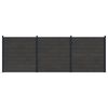 vidaXL Hegnss&aelig;t 3 stk. 526 x 186 cm WPC og Aluminium Sort