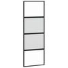 vidaXL skyded&oslash;r 76x205 cm h&aelig;rdet glas og aluminium sort