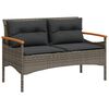 vidaXL haveb&aelig;nk med hynder 116x62,5x74 cm polyrattan gr&aring;