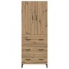 vidaXL Highboard Artisan Egetr&aelig; 69,5 x 34 x 180 cm Konstrueret tr&aelig;