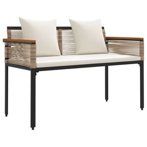 vidaXL Udend&oslash;rs b&aelig;nk 2 -Seater 117 x 54 x 74.5 cm polyrattan