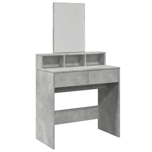 vidaXL makeupbord med spejl 80x41x144,5 cm betongr&aring;