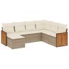 vidaXL sofas&aelig;t til haven 7 dele med hynder polyrattan beige
