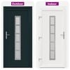 vidaXL Hovedd&oslash;r Antracit 88 x 200 cm PVC