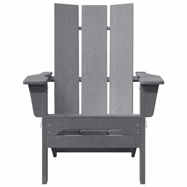 vidaXL Foldbar Adirondack Stol Lysegrå 74.5 x 80.5 x 90cm HDPE