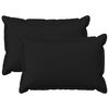 vidaXL Pude med pude HOUTEN 2 stk. Sort Faux Linned