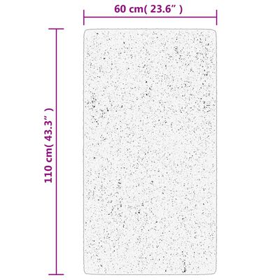 vidaXL gulvtæppe HUARTE 60x110 cm kort luv og vaskbart sort