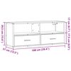 vidaXL tv-bord 100x31x39,5 cm konstrueret tr&aelig; og metal brunt eg