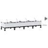 vidaXL Havekrukke med vanding og hjul 4 stk. Hvid 160 x 40 x 28 cm PP