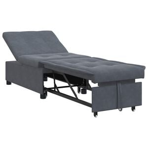 vidaXL Sovesofa M&oslash;rkegr&aring; 194 x 67 x 82 cm Fl&oslash;jl