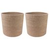 vidaXL Plantepotte S&aelig;t 2 stk. Naturfarvet &Oslash; 21 x 21 cm 100% Tossa Jute