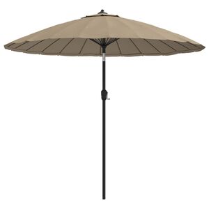vidaXL parasol med aluminiumstang 270 cm gr&aring;brun