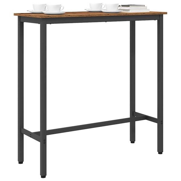 vidaXL bord Gammelt tr&aelig; 100 x 40 x 100,5 cm Ingeni&oslash;rtr&aelig; og st&aring;l