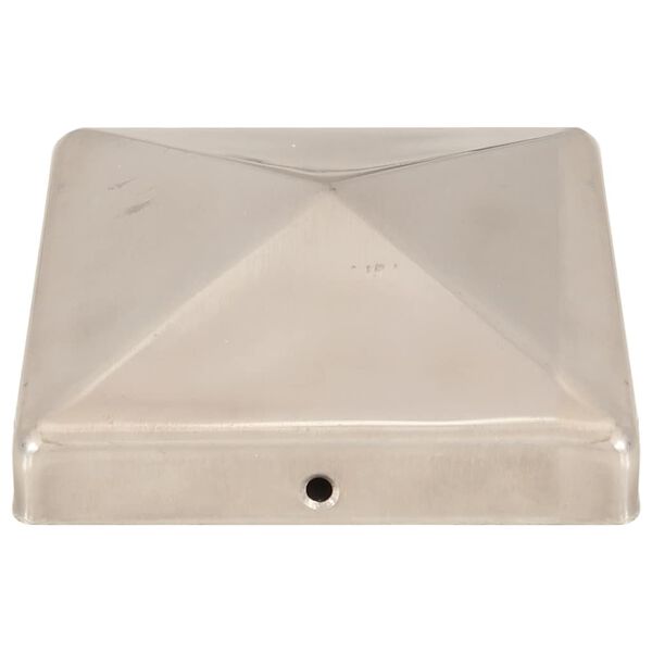 vidaXL pyramideformede stolpeh&aelig;tter 6 stk. 101x101 mm rustfrit st&aring;l