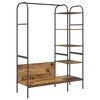 vidaXL Tøjstativ med hylde Brun 120 x 44 x 160 cm Konstrueret træ