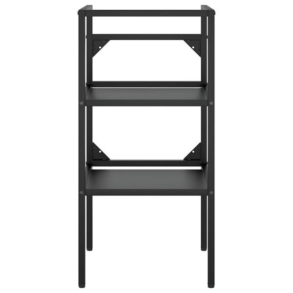 vidaXL badev&aelig;relsesm&oslash;bel til h&aring;ndvask 40x38x83 cm jern sort